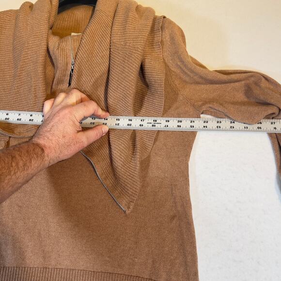 Soft Surroundings Angora Blend Sweater Womans M Oversized Zip Collar Style 25180 - Picture 6 of 9